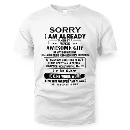 June - Awesome Boyfriend Born In June- Special gift for your Girlfriend - From Husband ntnt06 (SKUT08-11-06)