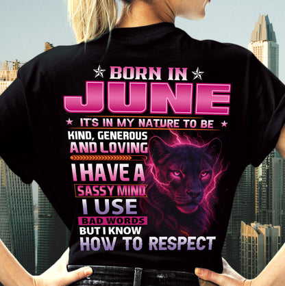 Born In June – T-Shirt For Woman – ntnt06 (SKU09-24-06)