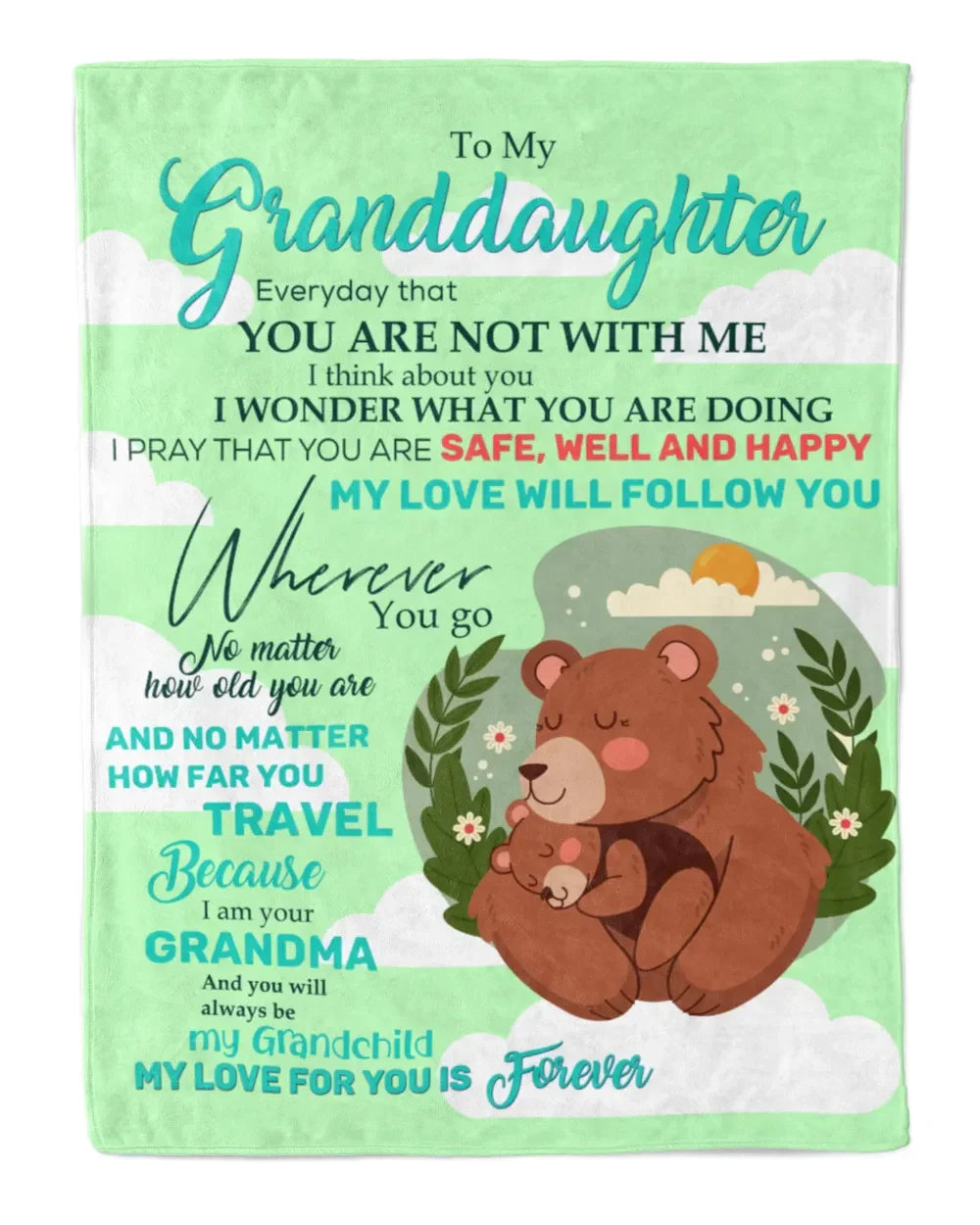 Special Gift For Your Granddaughter Blanket - From Grandma