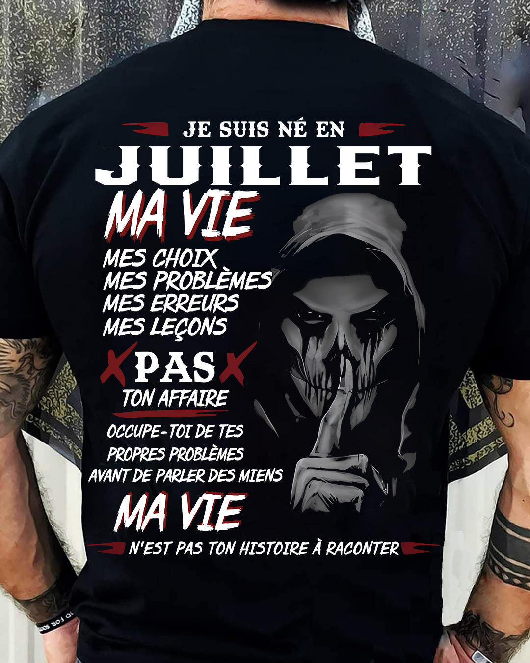 MA VIE – T-shirt pour homme – ntnt07 (SKU12-269-07)