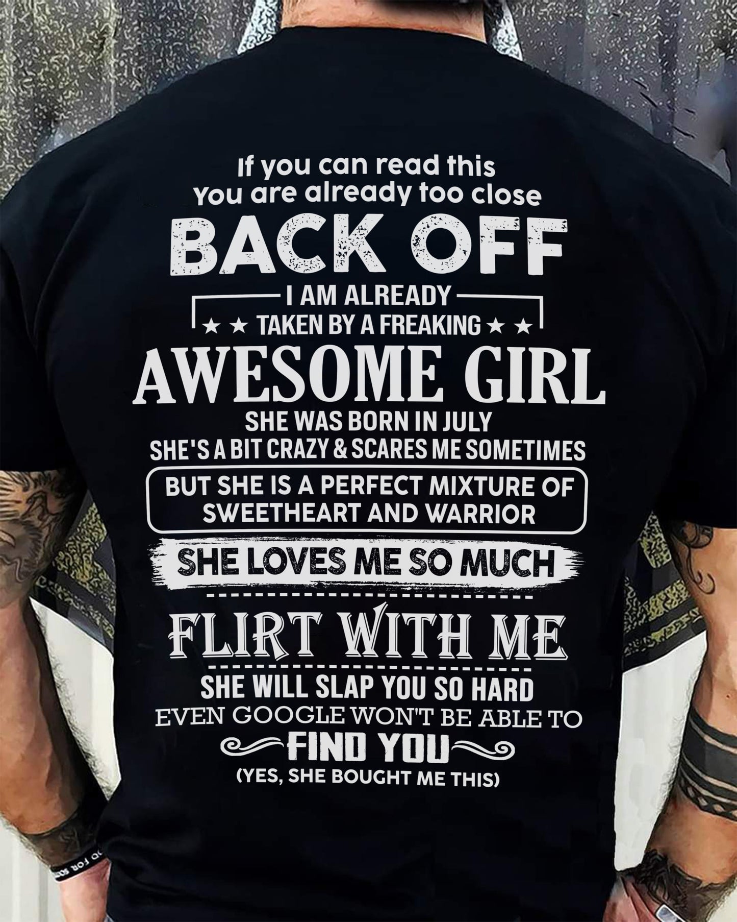 July – Awesome Girlfriend Born In July – Special gift for your Boyfriend – From Wife ntnt07 (SKU06-25-07)