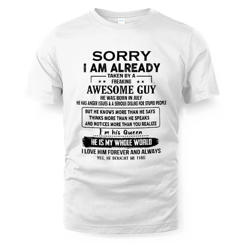 July - Awesome Boyfriend Born In July- Special gift for your Girlfriend - From Husband ntnt07 (SKUT08-11-07)