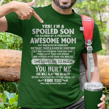 February - Awesome Mom - Perfect Gift For Your Spoiled Son From Mom - ntnt02 (SKU05-47-02)