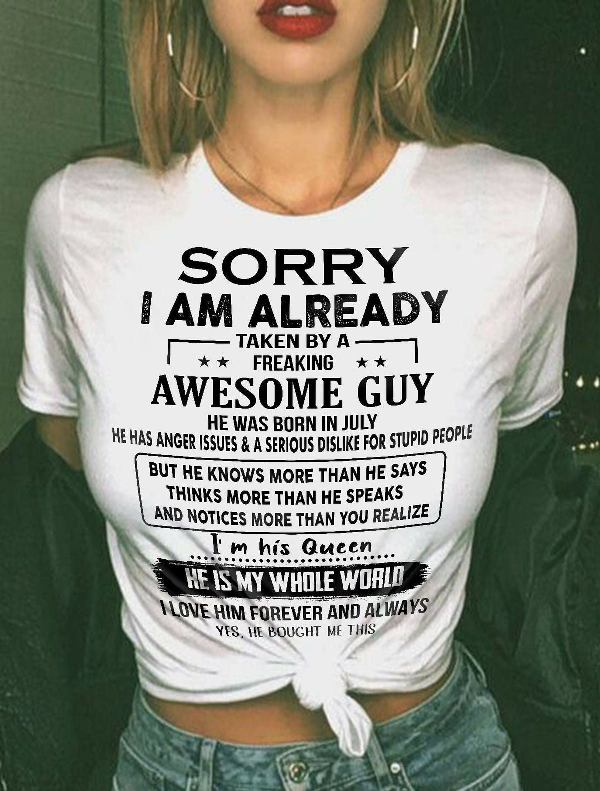 July - Awesome Boyfriend Born In July- Special gift for your Girlfriend - From Husband ntnt07 (SKUT08-11-07)