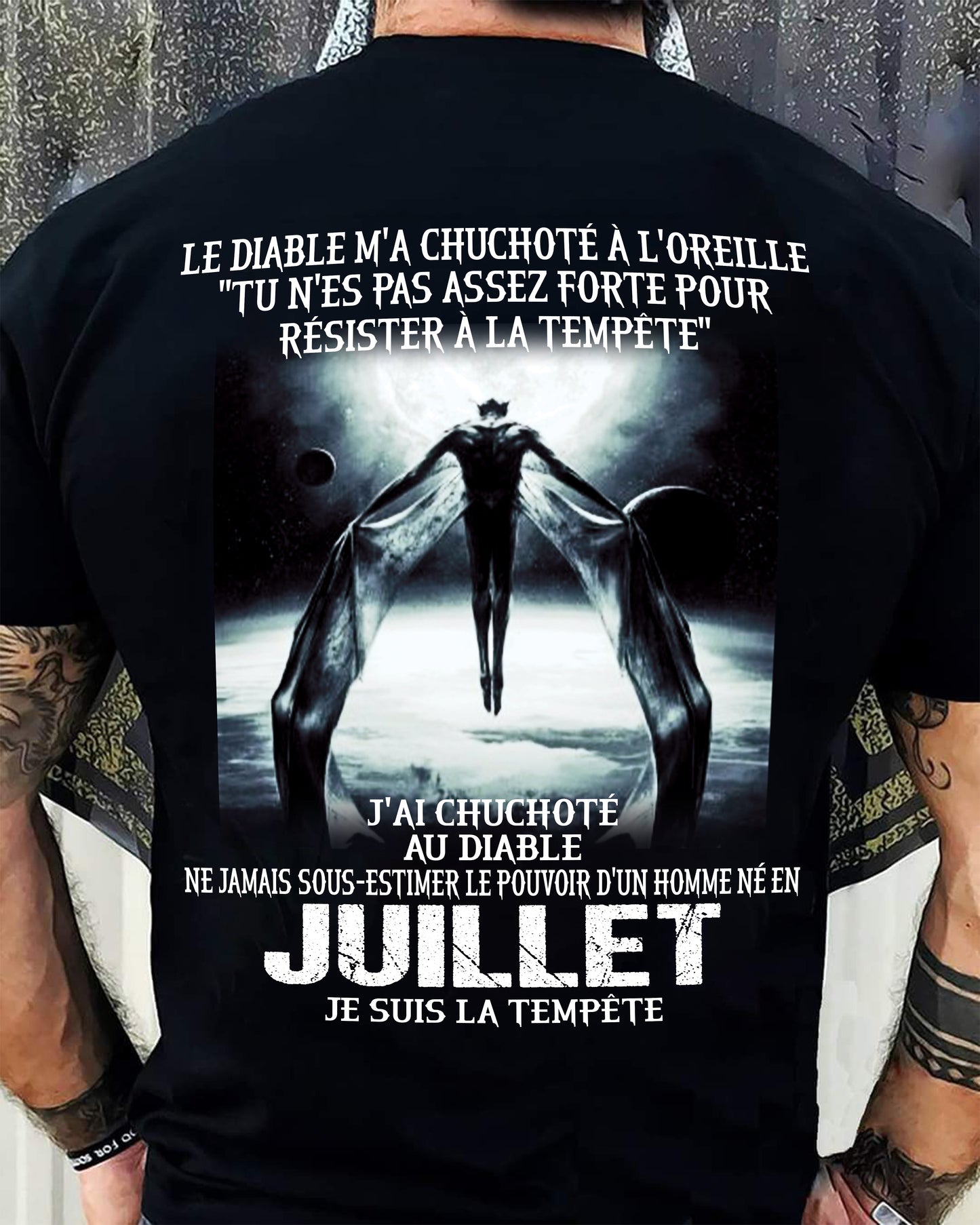 Je Suis la Tempête – Ne Jamais Sous-Estimer le Pouvoir d’un Homme Né en Juillet – T-Shirt Homme - ntnt07 (SKU26T-01160-07)
