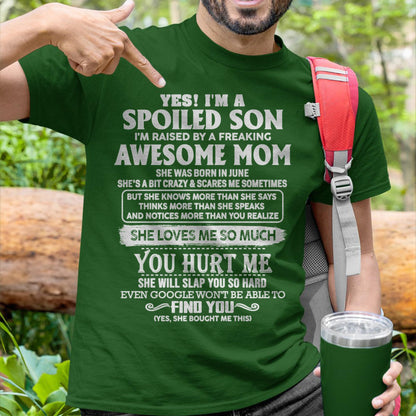 June - Awesome Mom - Perfect Gift For Spoiled Son From Mom - ntnt06 (SKU05-47-06)