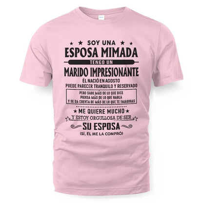 Agosto – Esposo increíble nacido en agosto – Regalo especial para tu esposa – ntnt08 (SKU03-11-08)