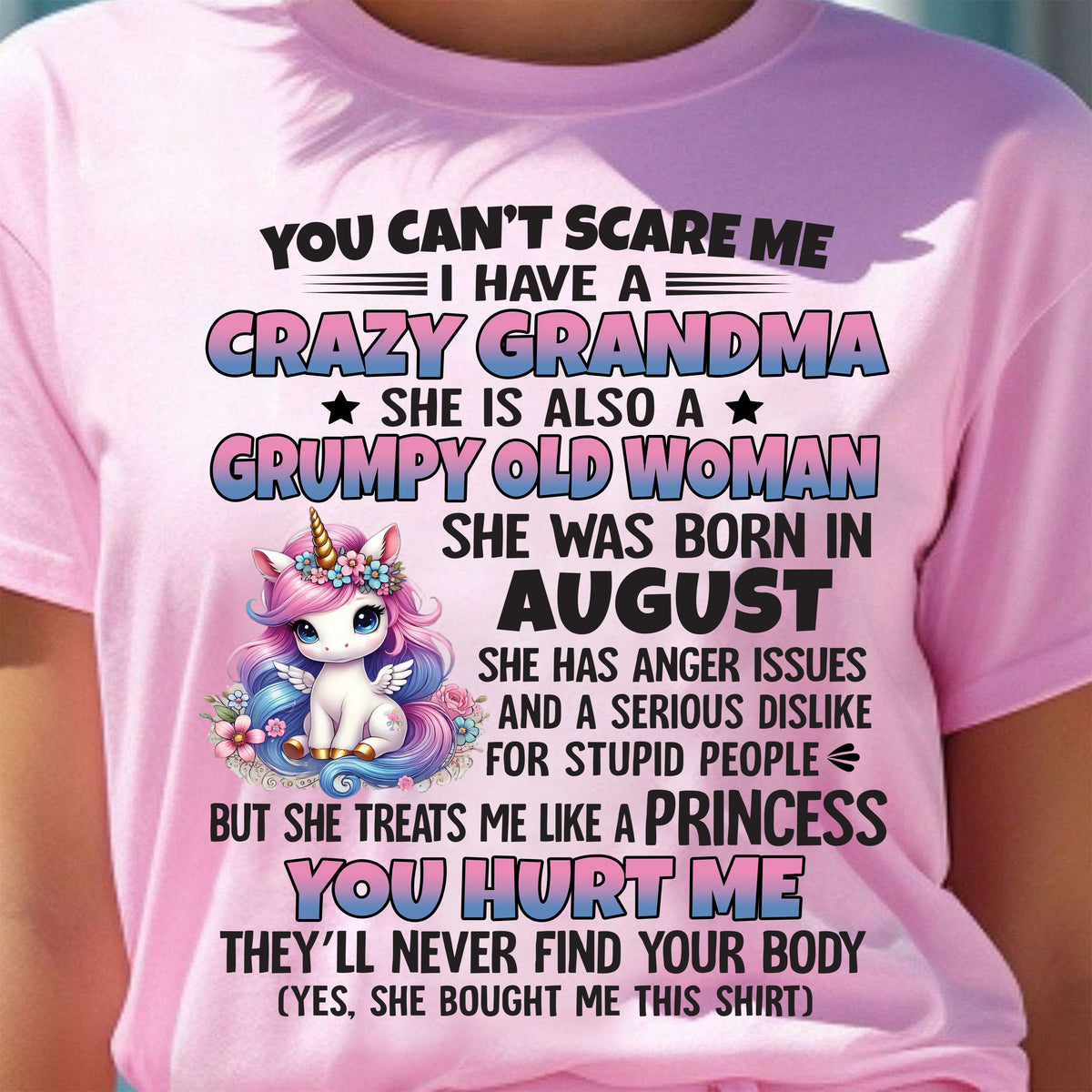 AUGUST - YOU CAN'T SCARE ME - GIFT FROM GRANDMA - ntnt08 (SKU09-106-08)
