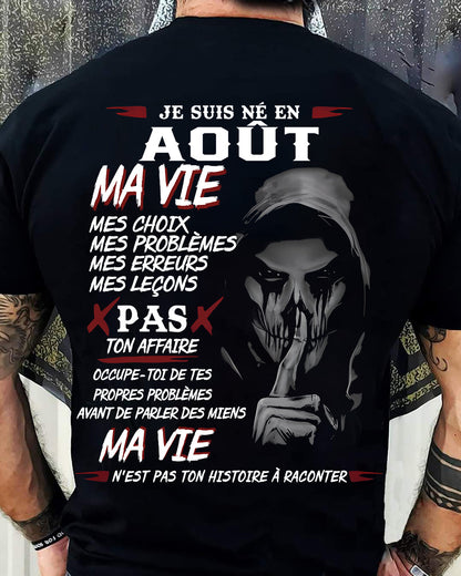 MA VIE – T-shirt pour homme – ntnt08 (SKU12-269-08)