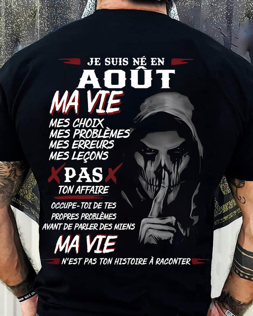 MA VIE – T-shirt pour homme – ntnt08 (SKU12-269-08)