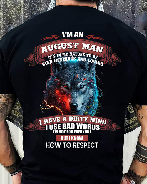 I’M AN AUGUST MAN – T-SHIRT FOR MAN – ntnt08 (SKU12-162-08)