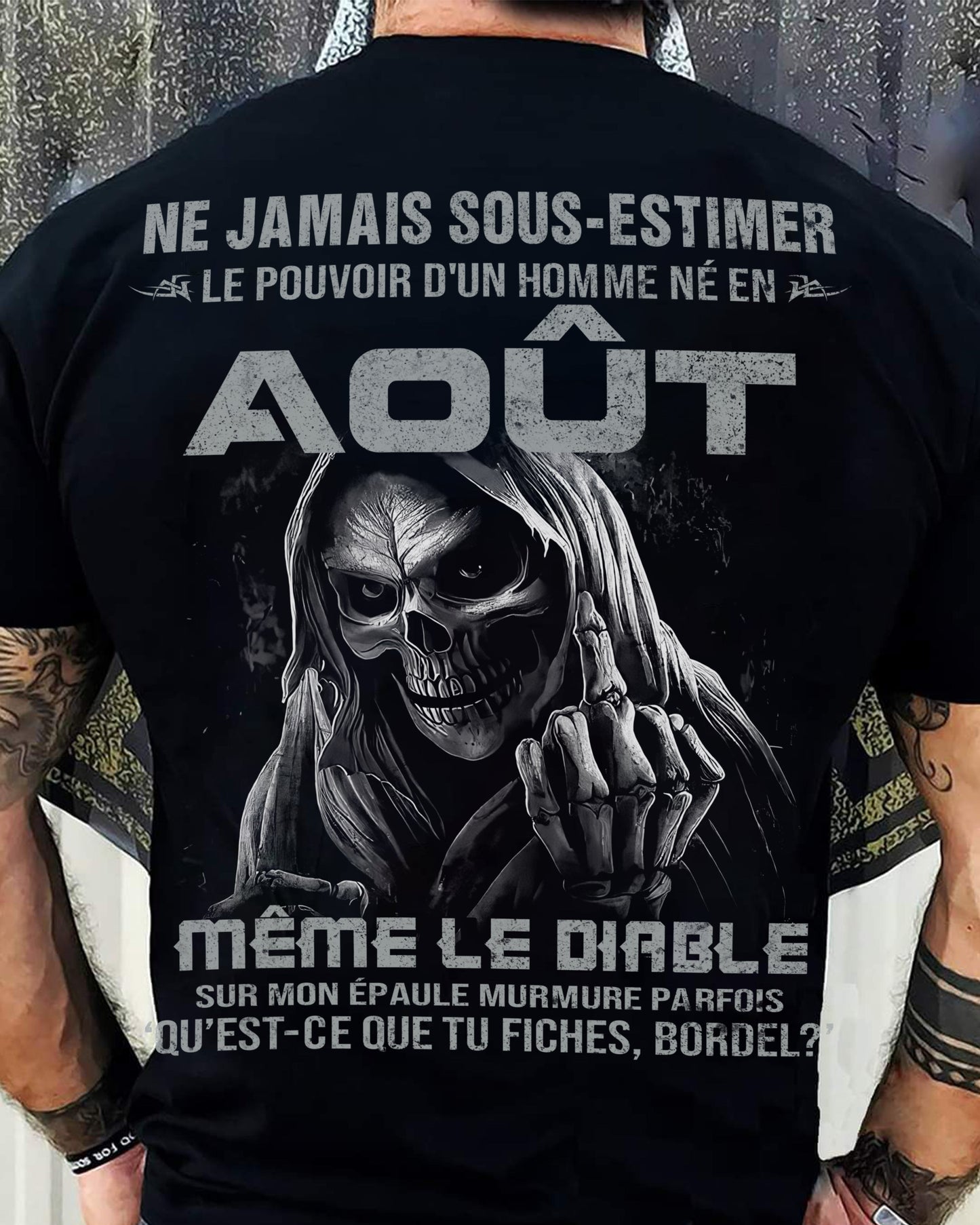 LE POUVOIR D’UN HOMME NÉ EN – T-SHIRT POUR HOMME – ntnt08 (SKU08-61-08)