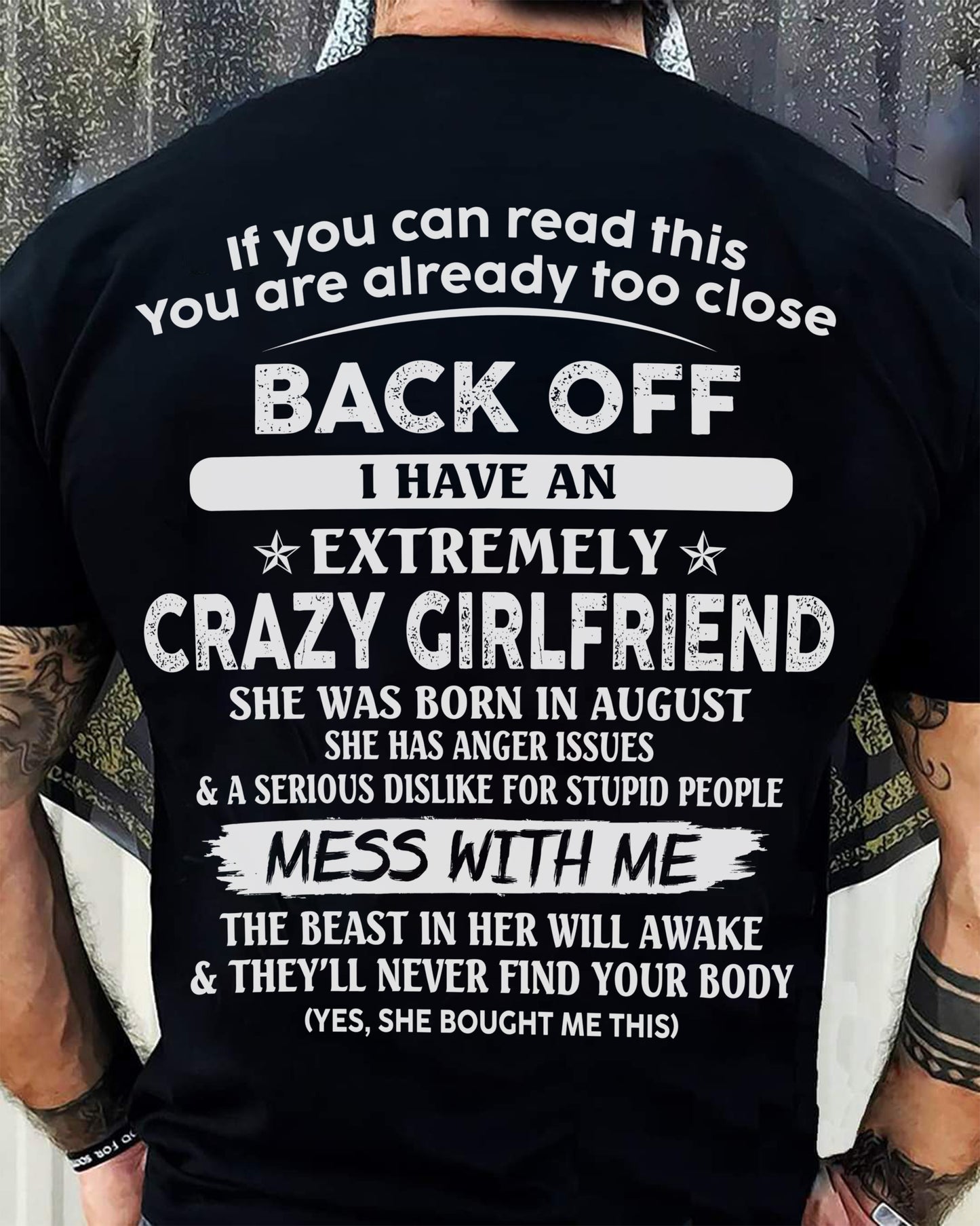 August - If You Can Read This You Are Already Too Close - Gift For Your Boyfriend, Husband From Wife - ntnt08 (SKU07-175-08)
