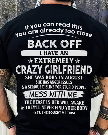 August - If You Can Read This You Are Already Too Close - Gift For Your Boyfriend, Husband From Wife - ntnt08 (SKU07-175-08)