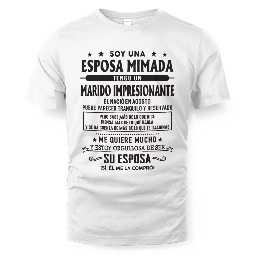 Agosto – Esposo increíble nacido en agosto – Regalo especial para tu esposa – ntnt08 (SKU03-11-08)