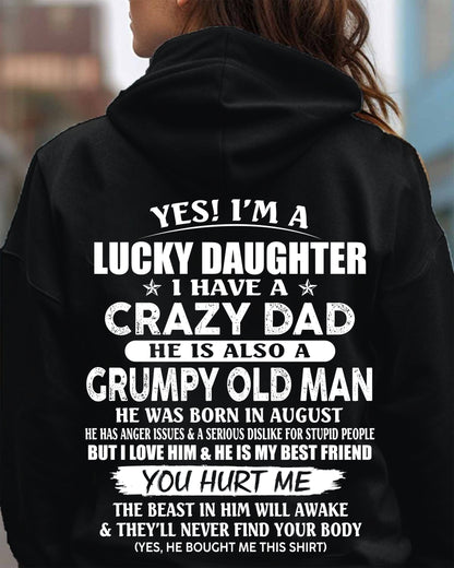 August - Awesome Grumpy Old Dad - Special gift for your daughter From Dad - ntnt08 (SKU10-50-08)