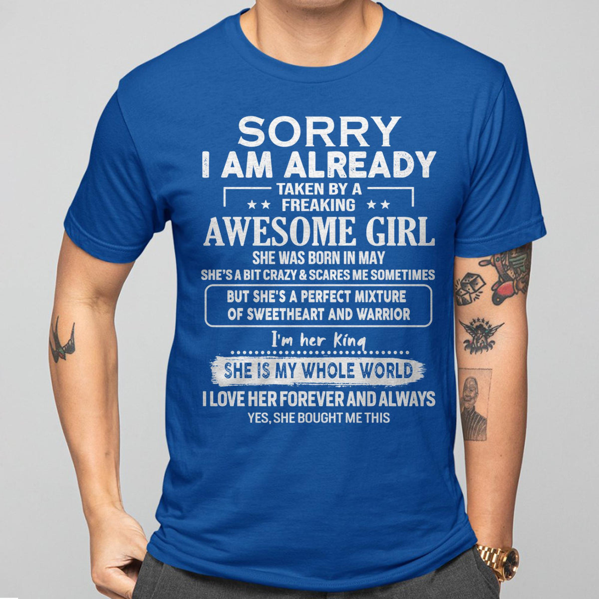 May - Awesome Girl - Perfect Gift For Your Boyfriend, Husband From Wife - ntnt05 (SKU04-86MT-05)