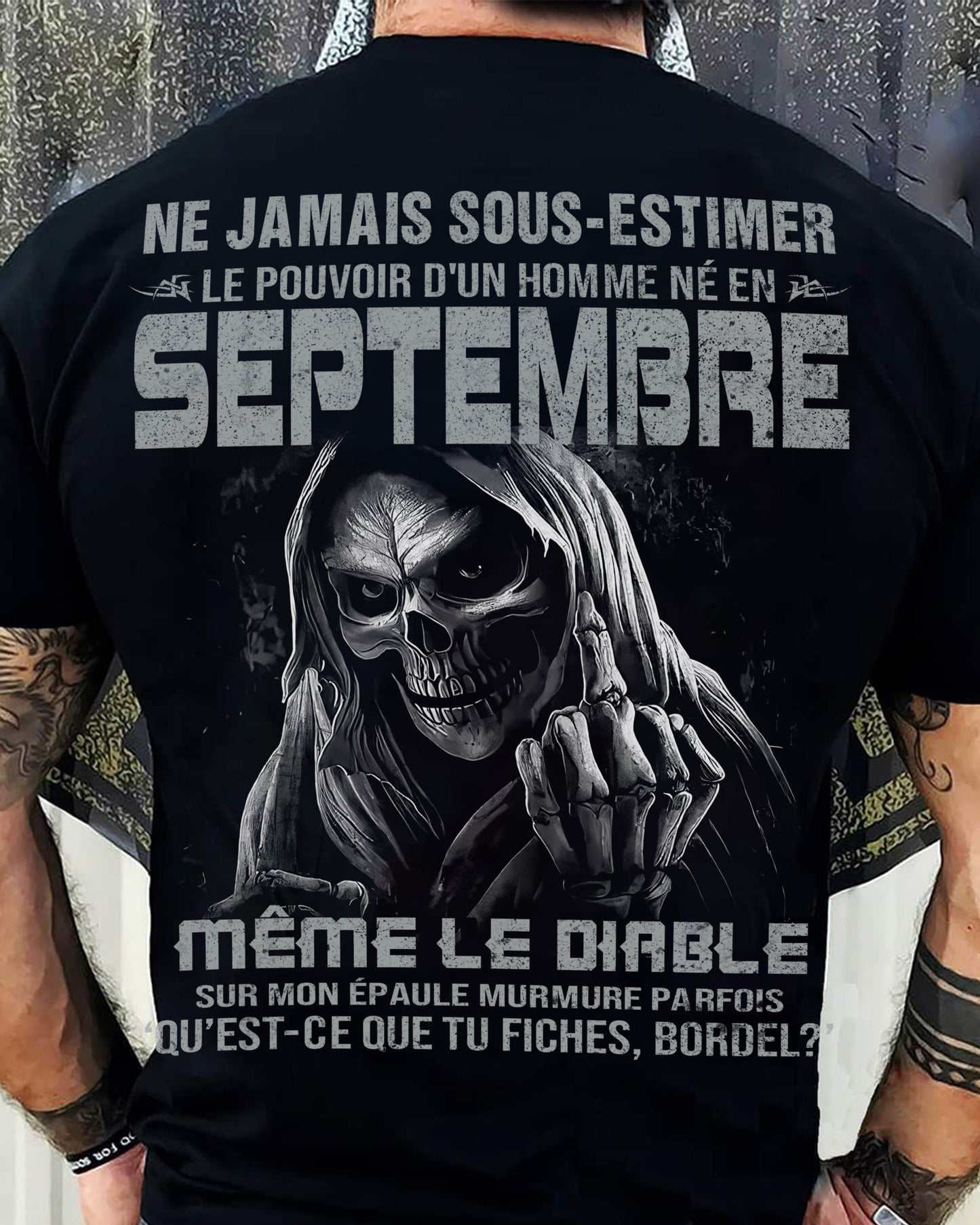 LE POUVOIR D’UN HOMME NÉ EN – T-SHIRT POUR HOMME – ntnt09 (SKU08-61-09)