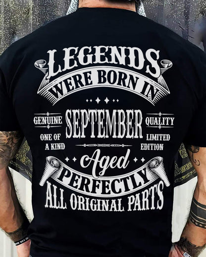 LEGENDS WERE BORN IN SEPTEMBER - T-SHIRT FOR MAN - ntnt09 (SKU08-37-09)