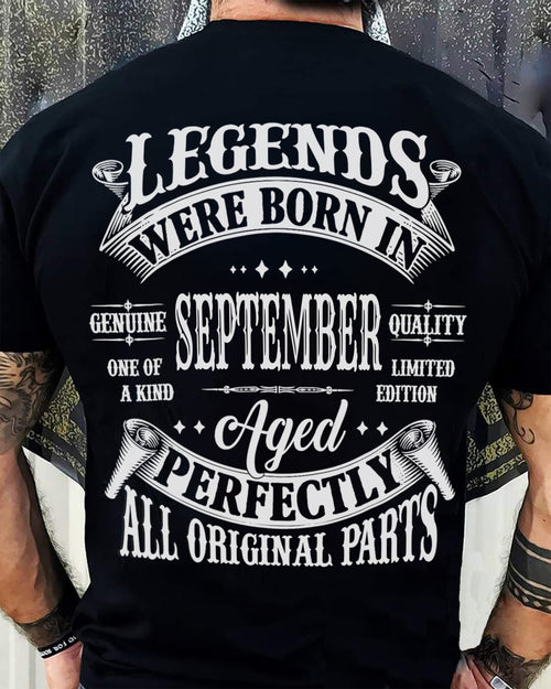 LEGENDS WERE BORN IN SEPTEMBER - T-SHIRT FOR MAN - ntnt09 (SKU08-37-09)