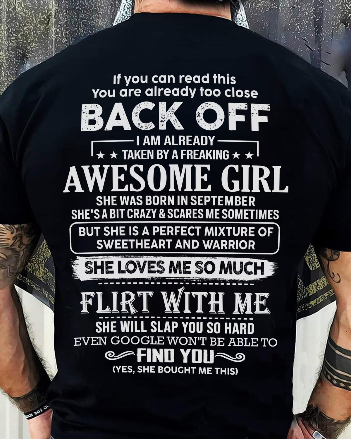 September – Awesome Girlfriend Born In September – Special gift for your Boyfriend – From Wife ntnt09 (SKU06-25-09)
