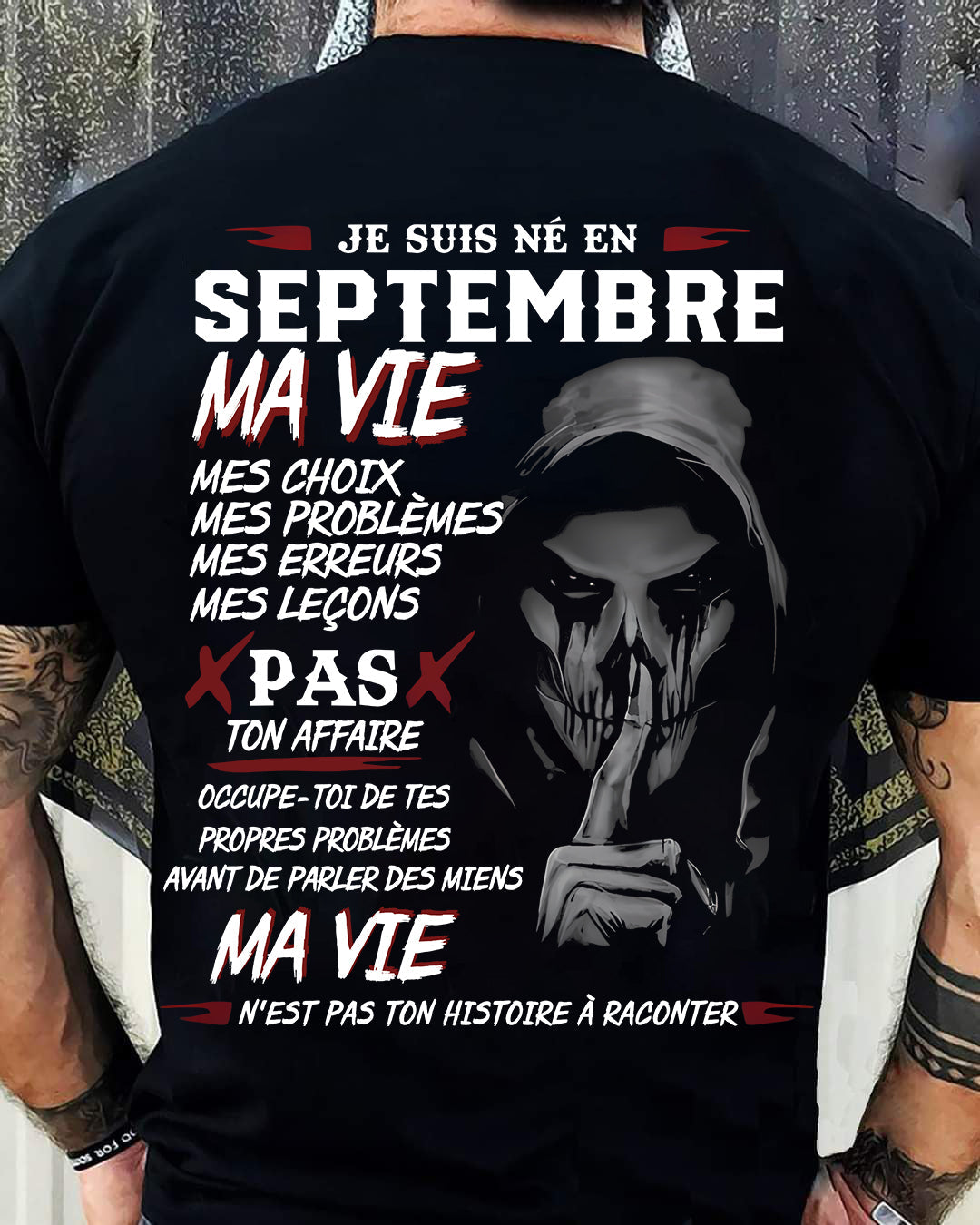MA VIE – T-shirt pour homme – ntnt09 (SKU12-269-09)