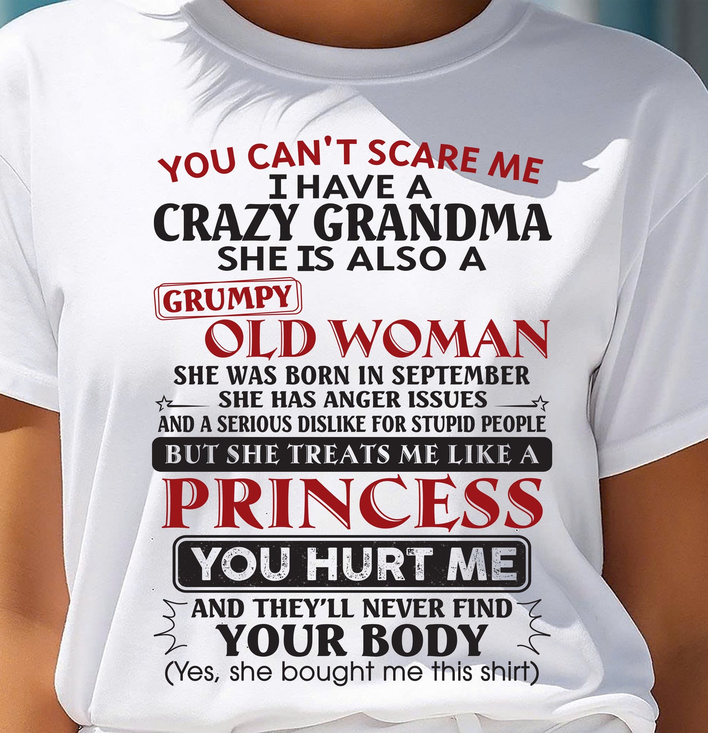 September - You Can't Scare Me - Gift For Grandson And Granddaughter From Grandma - ntnt09 (SKU10-76-09)