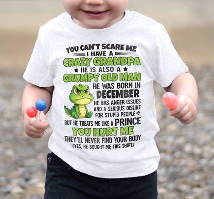 YOU CAN’T SCARE ME - GIFT FOR GRANDSON AND GRANDDAUGHTER FROM GRANDPA - ntnt12 (SKU09-121-12)