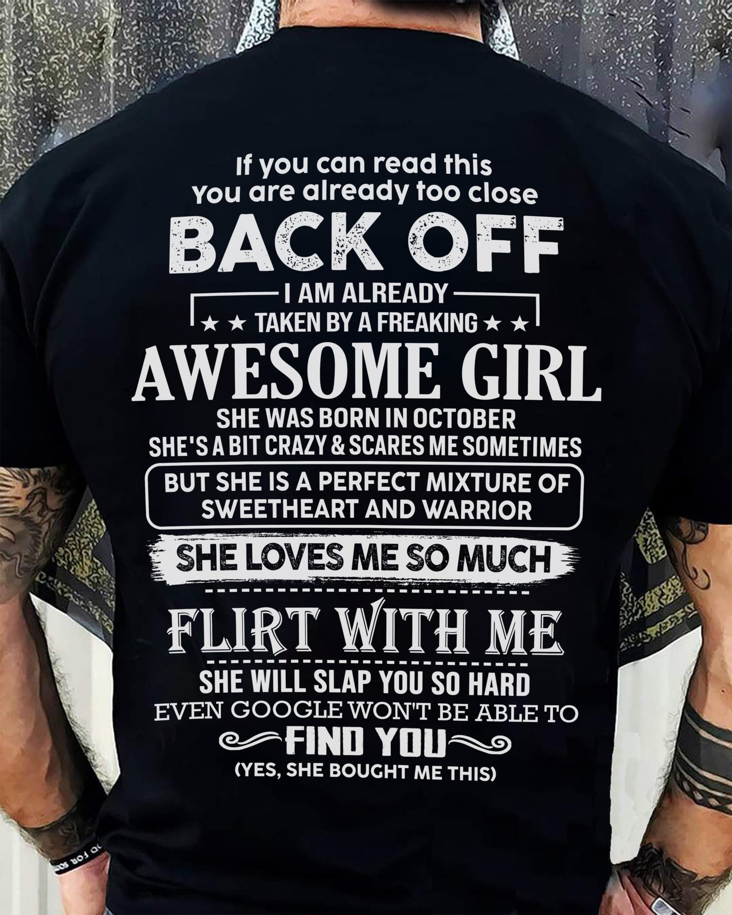 October – Awesome Girlfriend Born In October – Special gift for your Boyfriend – From Wife ntnt10 (SKU06-25-10)