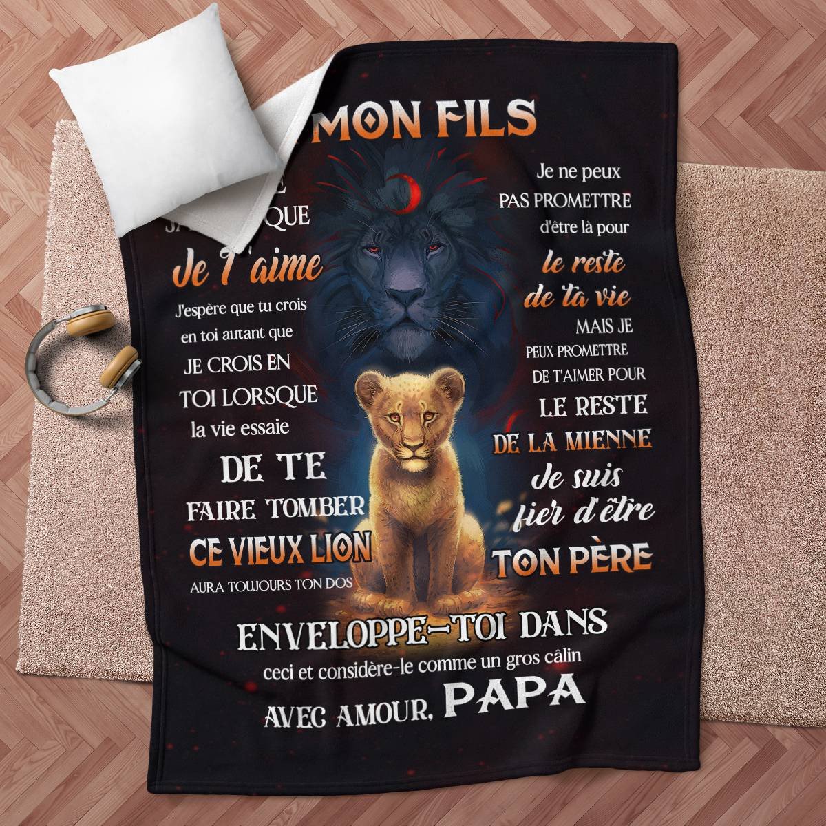Cadeau Spécial Pour Ton Fils Couverture - De Papa (SKUB12-168)