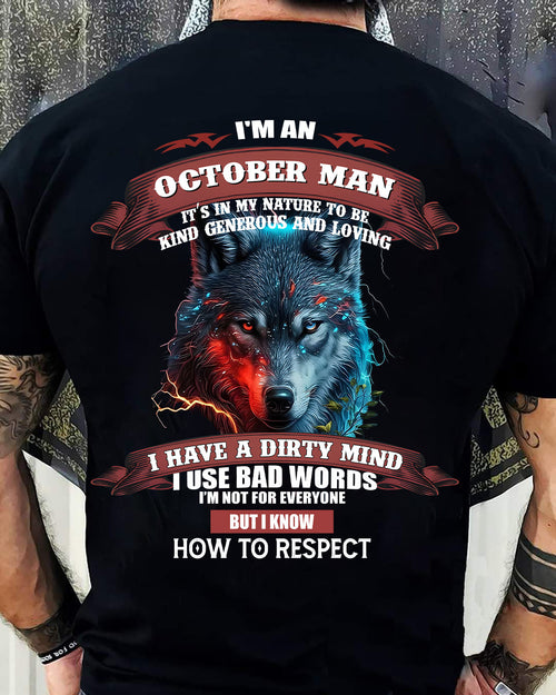 I’M AN OCTOBER MAN – T-SHIRT FOR MAN – ntnt10 (SKU12-162-10)