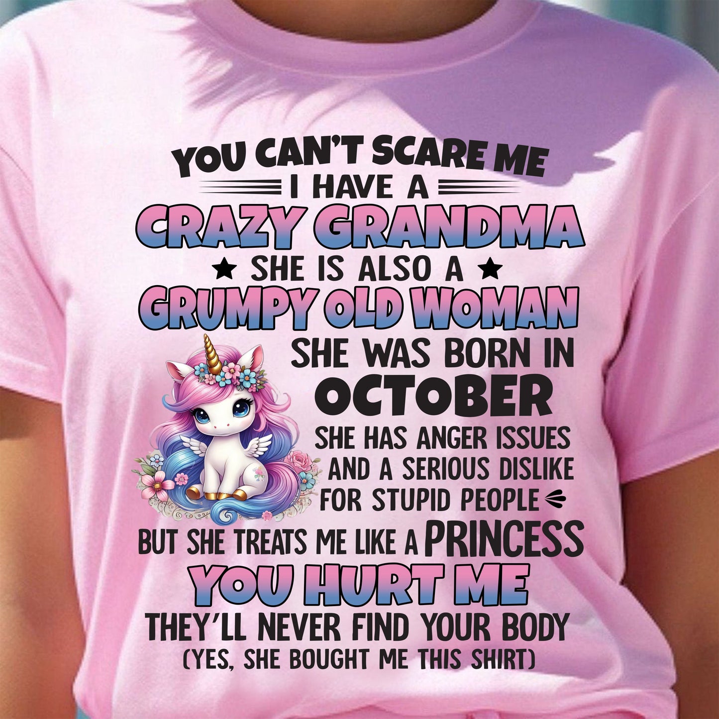 OCTOBER - YOU CAN'T SCARE ME - GIFT FROM GRANDMA - ntnt10 (SKU09-106-10)