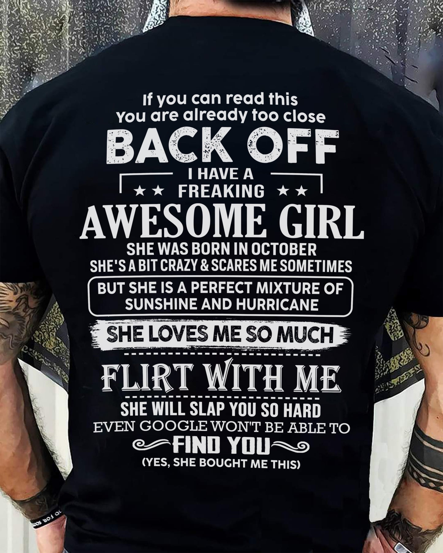 October – Awesome Girlfriend Born In October – Special gift for your Boyfriend – From Wife ntnt10 (SKU06-17-10)