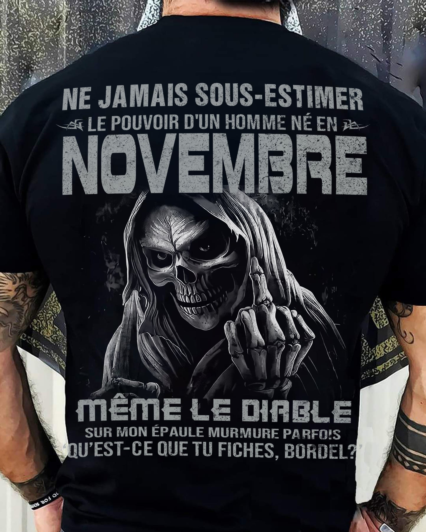 LE POUVOIR D’UN HOMME NÉ EN – T-SHIRT POUR HOMME – ntnt11 (SKU08-61-11)