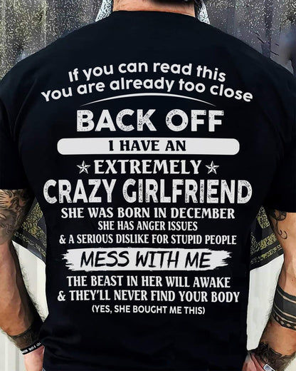 December - If You Can Read This You Are Already Too Close - Gift For Your Boyfriend, Husband From Wife - ntnt12 (SKU07-175-12)