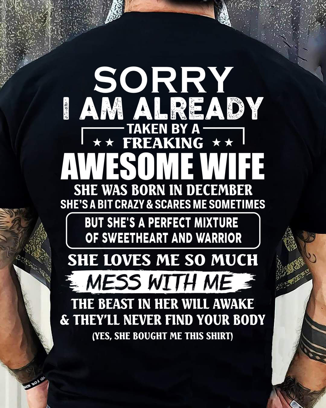 Wife December - Perfect gift for your husband - ntnt12 (SKU68-86-12)