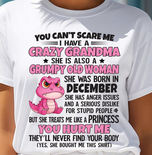 You Can’t Scare Me - Gift For Grandson And Granddaughter From Grandma - ntnt12 (SKU09-130-12)