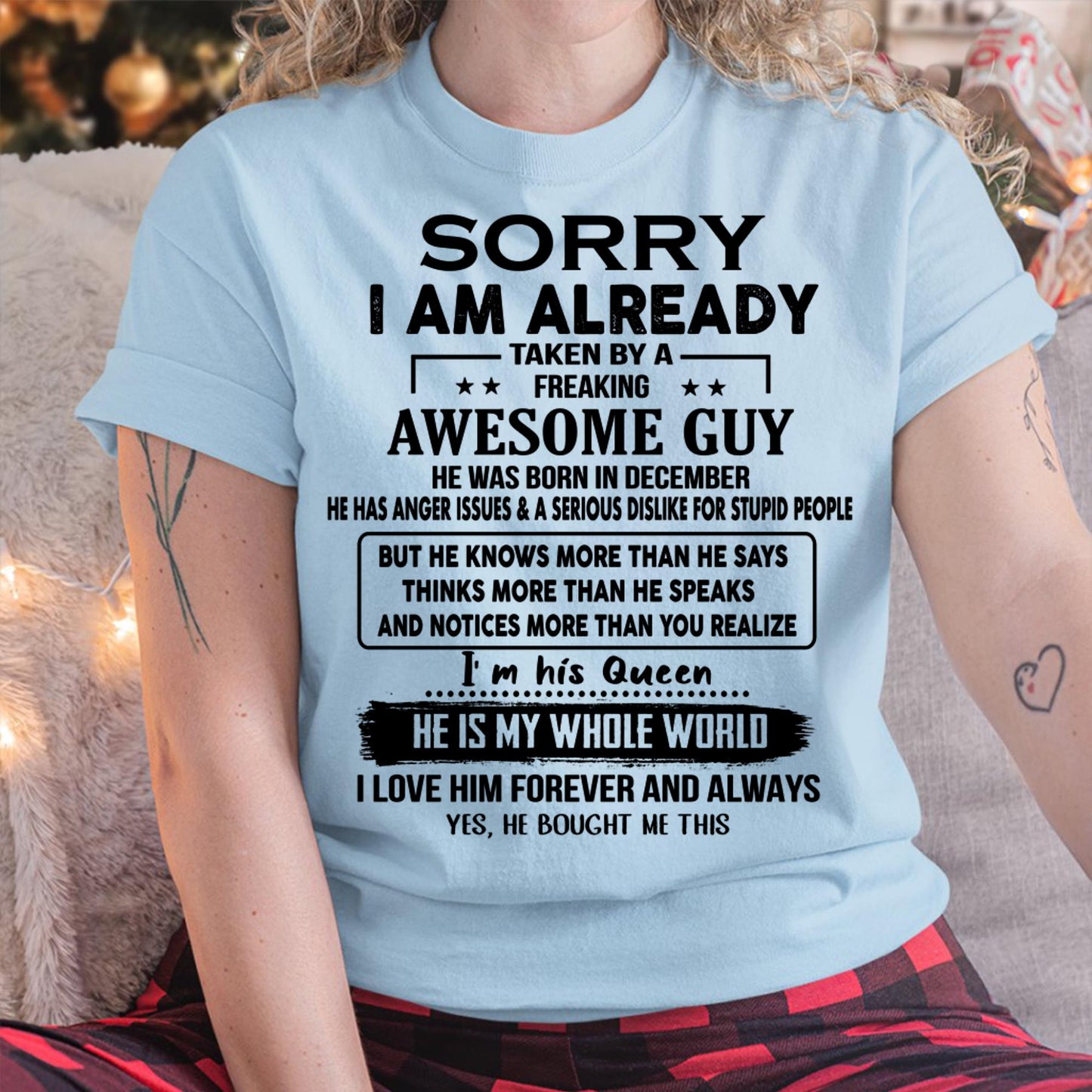 December - Awesome Guy - Perfect gift for your girlfriend or wife From Husband - ntnt12 (SKUT08-11-12)