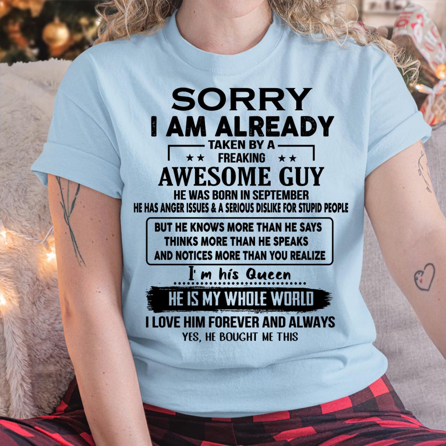 September - Awesome Guy - Perfect gift for your girlfriend or wife  From Husband - ntnt09 (SKUT08-11-09)