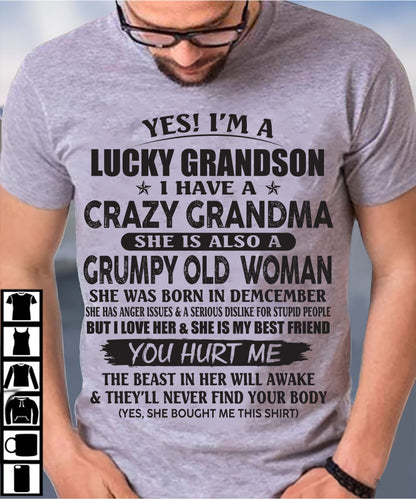 DECEMBER - LUCKY GRANDSON OF CRAZY GRANDMA -  FROM GRANDMA - ntnt12 (SKU10-173-12)