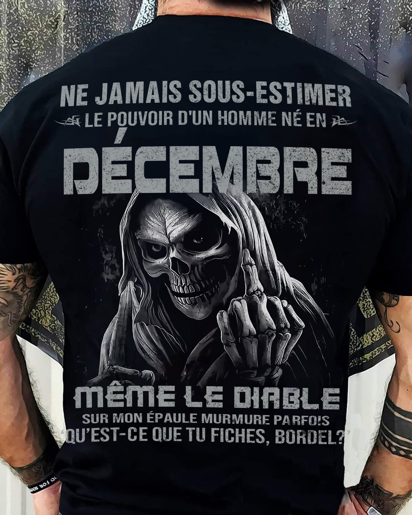 LE POUVOIR D’UN HOMME NÉ EN – T-SHIRT POUR HOMME – ntnt12 (SKU08-61-12)