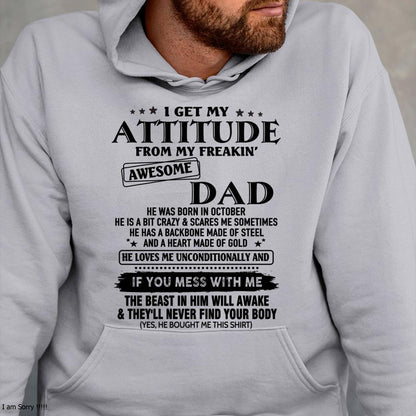 October - Gift For Son and Daughter From Dad - ntnt10 - (SKU-TDADC-10)