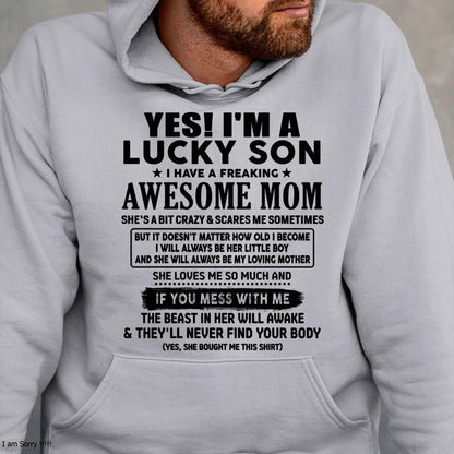 I am Lucky Son - Gift For Son From Mom - ntnt00 - (SKU-T1206LMS-00)
