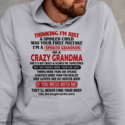 I'M A SPOILED GRANDSON OF A CRAZY GRANDMA - From Grandma - ntnt00 (SKU-GMS1-NTT00)