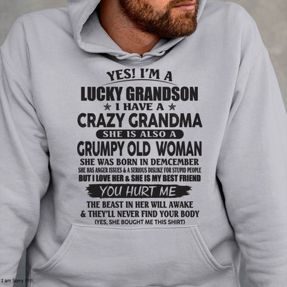 DECEMBER - LUCKY GRANDSON OF CRAZY GRANDMA -  FROM GRANDMA - ntnt12 (SKU10-173-12)