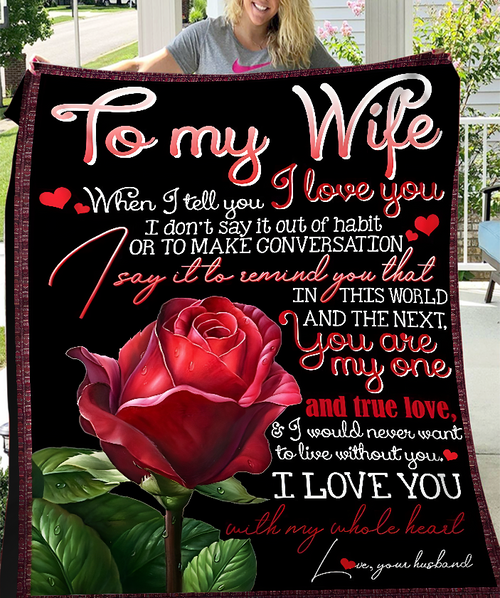 To My Beautiful Wife Blanket – All My Love From Your Husband (SKU26B-01-68)
