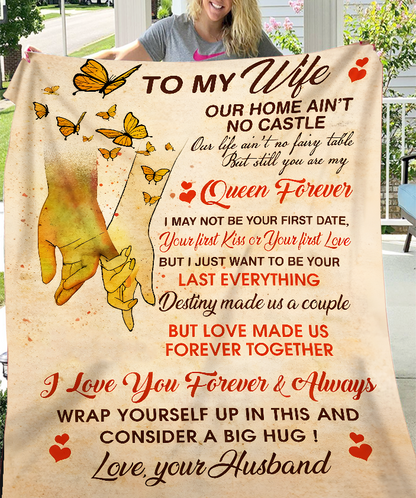 To My Wife Gift Blanket – A Promise Of Forever, From Husband