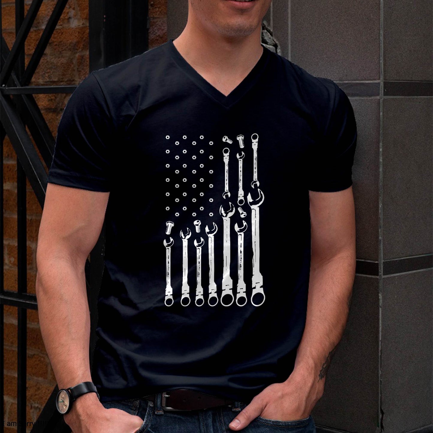 Mechanic Flag American Patriotic Flag Car Mechanic USA Flag T-Shirt - Gift For Mechanic - ntnt (SKUM08-D09)