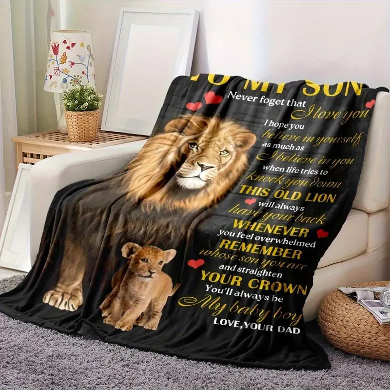 BLANKET FOR SON FROM DAD – COMFORT & WARMTH GIFT Sherpa Fleece Blanket - FULL (SKUB12-56)