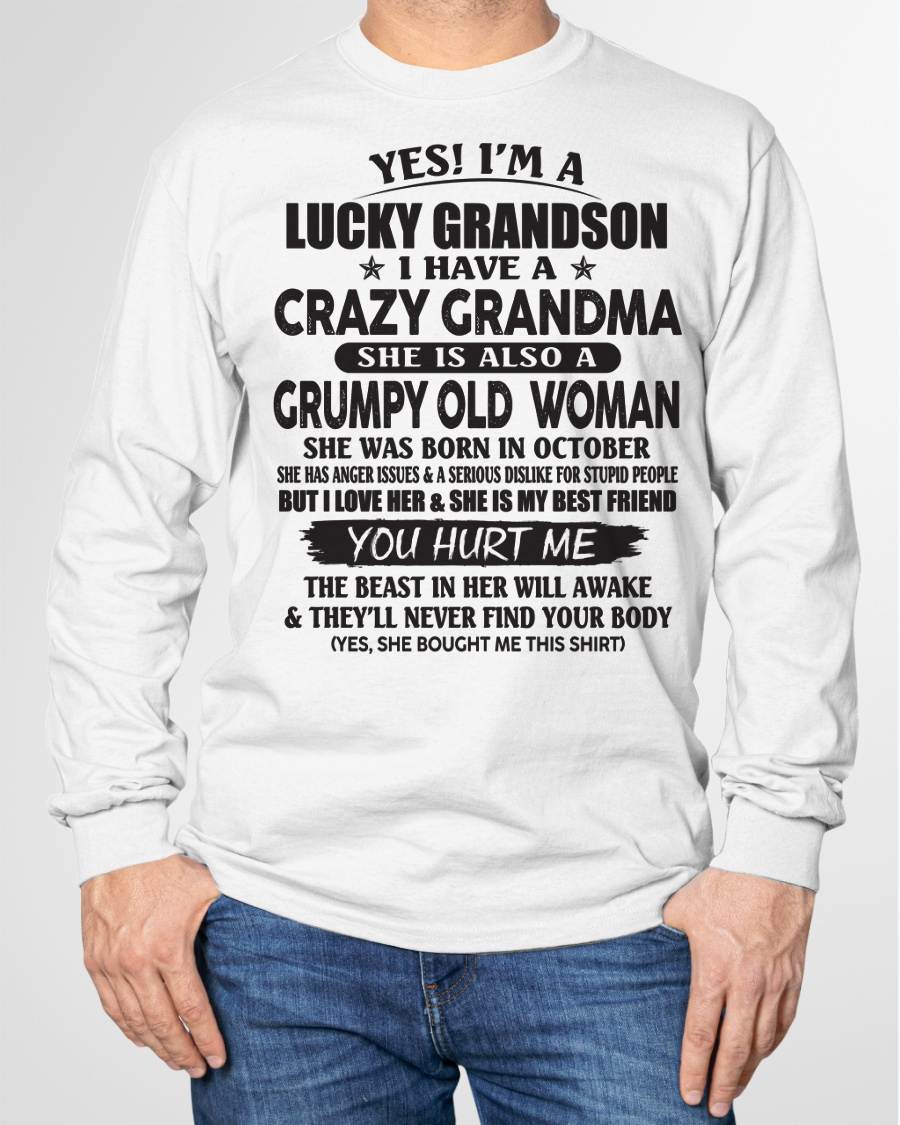 OCTOBER - LUCKY GRANDSON OF CRAZY GRANDMA -  FROM GRANDMA - ntnt10 (SKU10-173-10)
